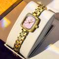 OLEVS 3695 Damenuhr Mode Business Quarzuhr für Damen Stahlarmband Wasserdicht Leuchtende römische Skala Luxus-Armbanduhr