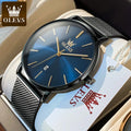 OLEVS 5869 Uhr für Herren Mode Einfach Japanisches Quarzwerk Herrenuhren Gehäusedicke 6,5 mm Top-Markenkalender Zeigeruhr