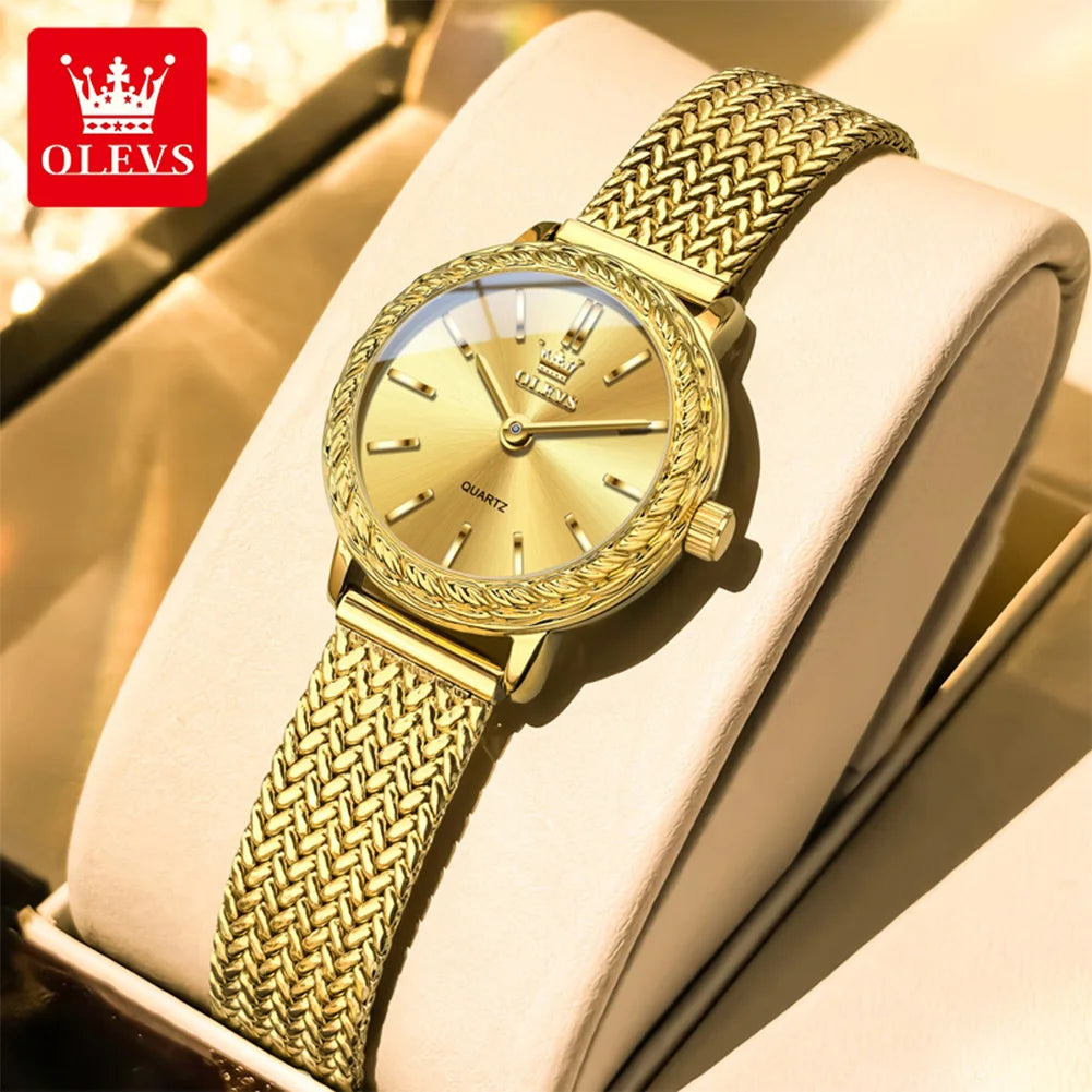 OLEVS 5643 Damen-Quarzuhr, hochhartes Spiegelglas, modische, wasserdichte Uhr für Frauen, Top-Marke, einfache Luxus-Damenuhr