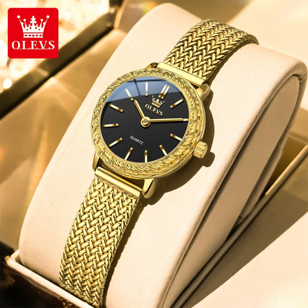 OLEVS 5643 Damen-Quarzuhr, hochhartes Spiegelglas, modische, wasserdichte Uhr für Frauen, Top-Marke, einfache Luxus-Damenuhr