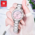 OLEVS 9985 Damenuhr Keramik Armband Mode Datum Quarzuhr für Damen Top Marke Wasserdicht Elegante Damenuhr