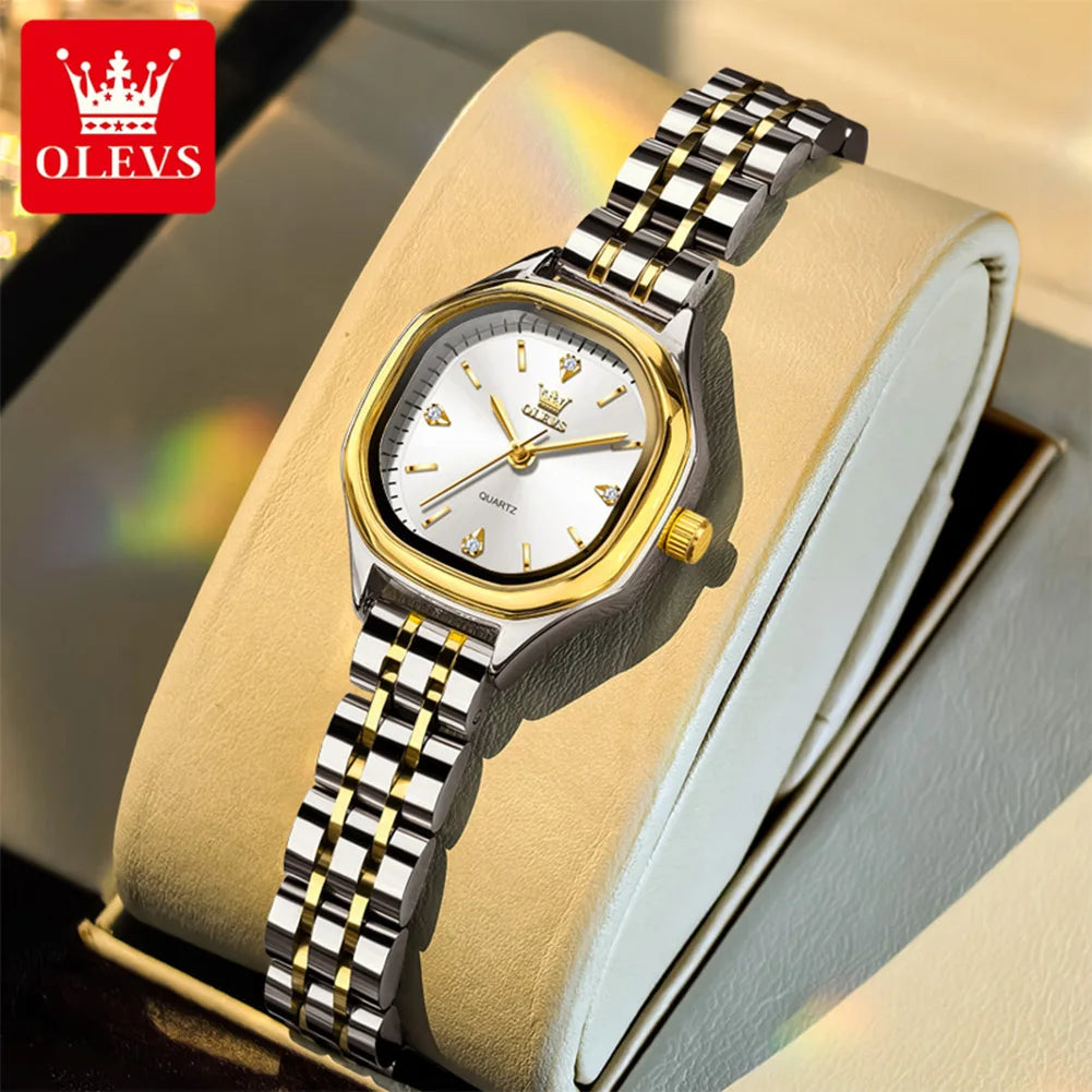 OLEVS 5888 Uhren für Damen, wunderschöne, elegante, modische quadratische Quarzuhr, wasserdicht, leuchtend, mit Datum, Damenuhren, Geschenke, Reloj
