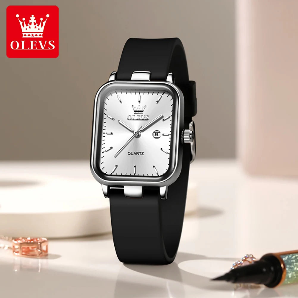 OLEVS 7089 Damenuhr Top Marke Kalender Quarz Damen Armbanduhr Wasserdicht Leuchtend Einfach Mode Elegant Damen Handuhr