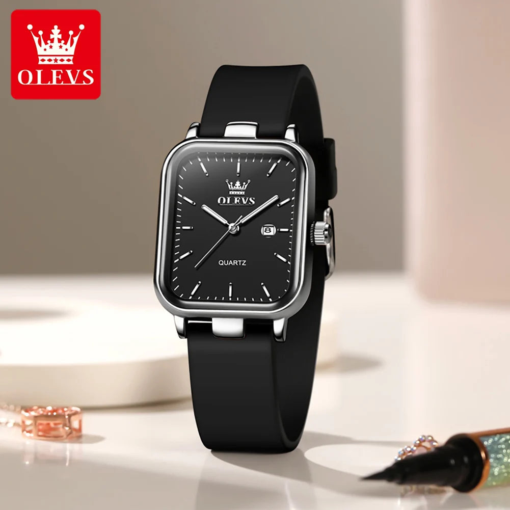 OLEVS 7089 Damenuhr Top Marke Kalender Quarz Damen Armbanduhr Wasserdicht Leuchtend Einfach Mode Elegant Damen Handuhr
