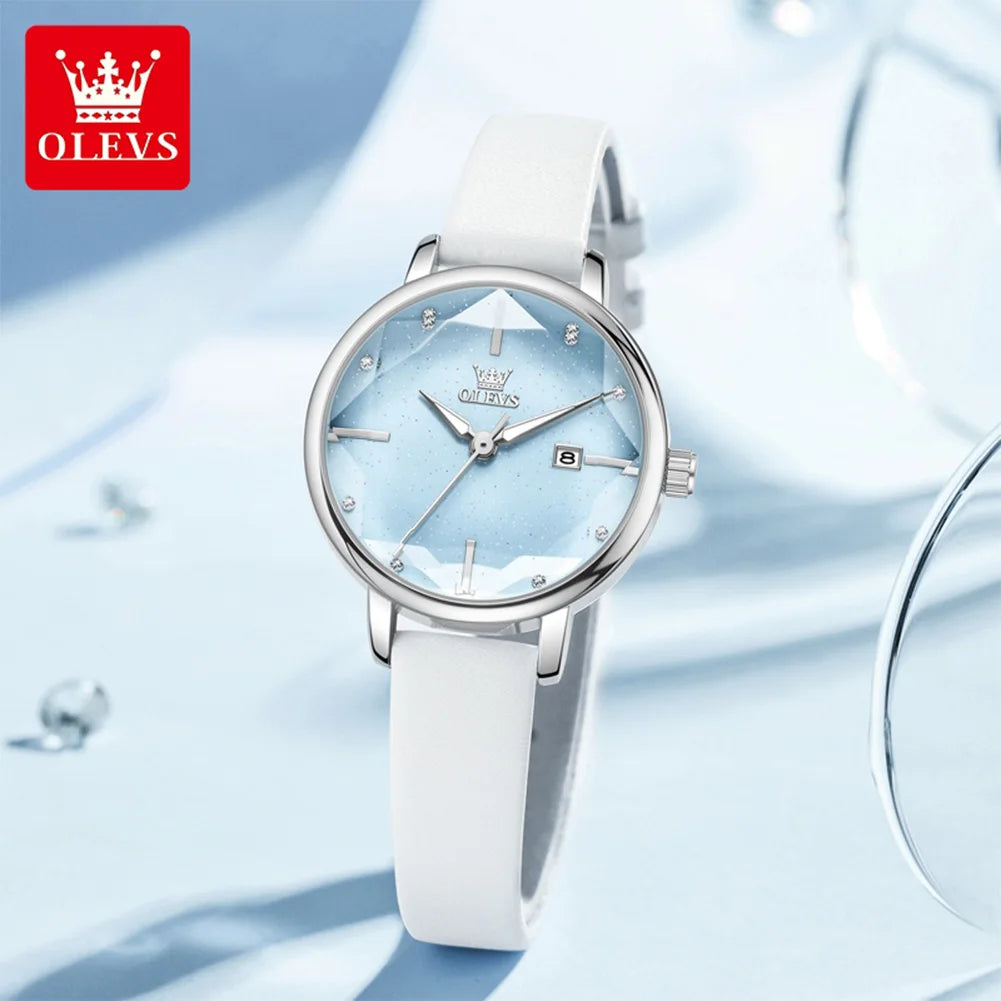OLEVS 5656 Damenuhren, schöne, elegante Mode-Quarzuhr, wasserdicht, leuchtendes Datum, Damenuhr, Reloj Mujer