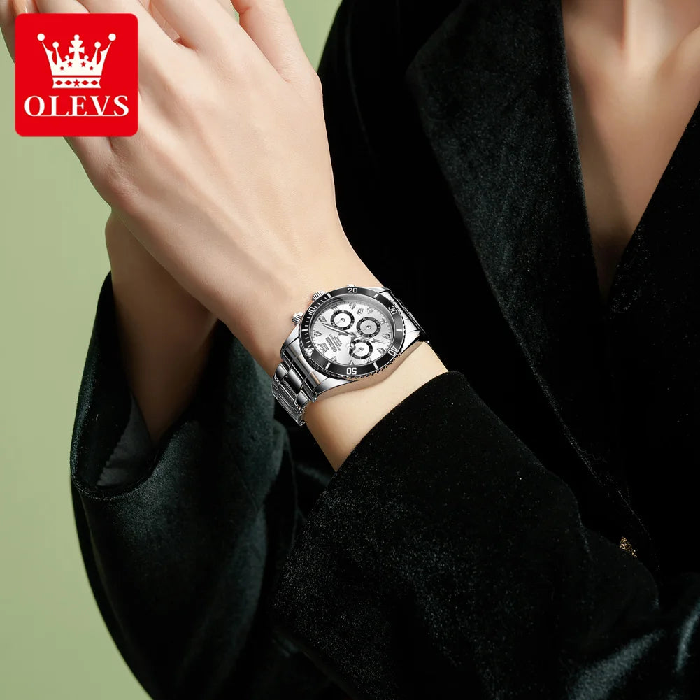 OLEVS 5632 Damenuhr Mode Chronograph Wasserdicht Leuchtende Quarzuhr Damen Original Luxus Datum Damenuhr