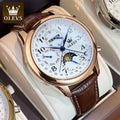 OLEVS 6667 Herrenuhr Mode Zifferblatt Mechanische Armbanduhr Für Herren Top Marke Original Moonswatch Wasserdicht Männer Handuhr