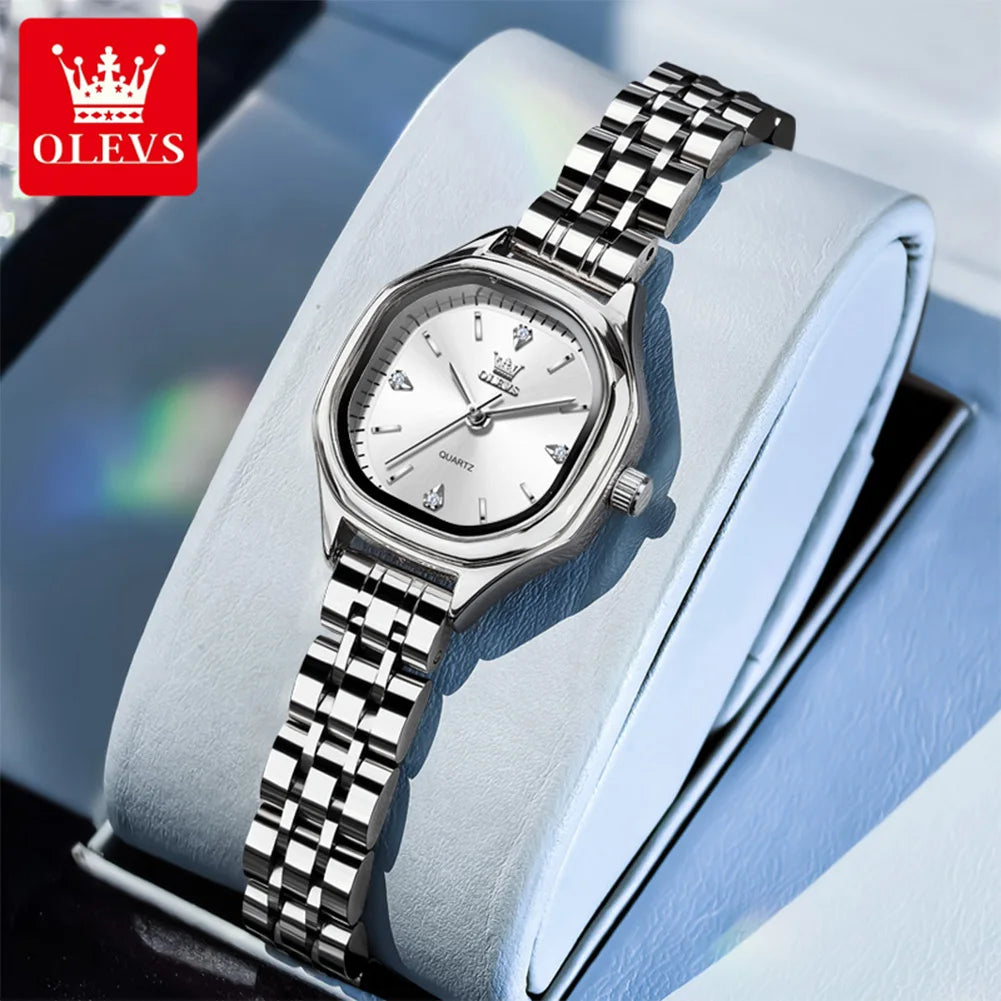 OLEVS 5888 Uhren für Damen, wunderschöne, elegante, modische quadratische Quarzuhr, wasserdicht, leuchtend, mit Datum, Damenuhren, Geschenke, Reloj