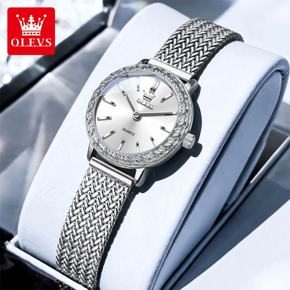 OLEVS 5643 Damen-Quarzuhr, hochhartes Spiegelglas, modische, wasserdichte Uhr für Frauen, Top-Marke, einfache Luxus-Damenuhr