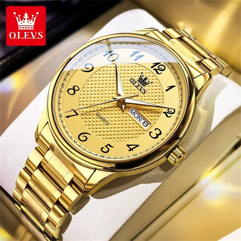 OLEVS 5667 Aufgerüstete Partneruhr Original Luxus Importiertes Uhrwerk Quarzuhren Für Damen und Herren Wasserdicht Leuchtend Reloj