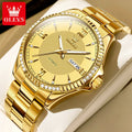 OLEVS Uhren Herren 6676 Stahlband Automatische Mechanische Uhren Für Herren Wasserdicht Handuhr Doppeltes Kalender Luxus Original