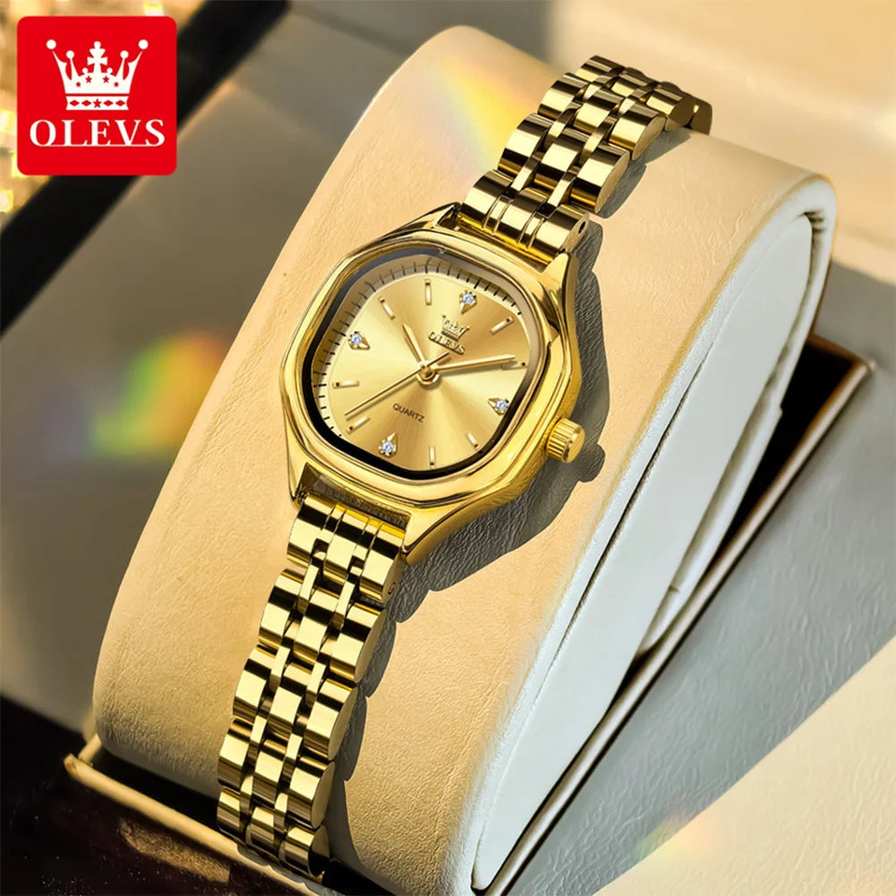 OLEVS 5888 Uhren für Damen, wunderschöne, elegante, modische quadratische Quarzuhr, wasserdicht, leuchtend, mit Datum, Damenuhren, Geschenke, Reloj