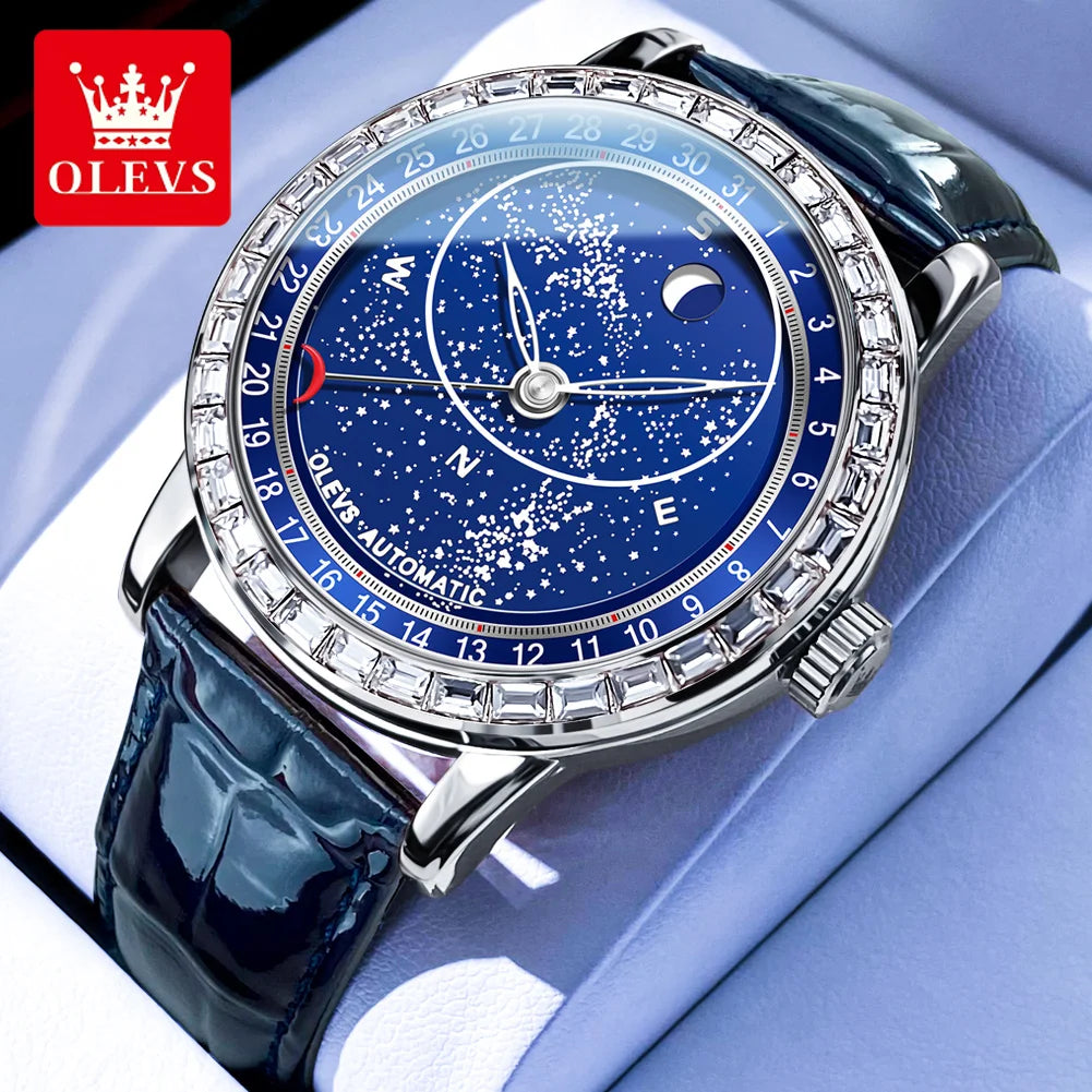 OLEVS 9923 Herren Automatikuhr Luxus Fashion Mechanische Uhr Für Herren Top Marke Wasserdicht Original Herren Armbanduhr Leuchtend