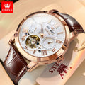 OLEVS 6668 Herren Automatikuhren Römische Skala Mechanische Uhr für Herren Top-Marke Wasserdichtes Automatikdatum Original Herren Handuhr
