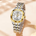 OLEVS 9810 Damen Armbanduhr Top Marke Business Datum Mechanische Uhr für Frauen Diamant Skala Luxus Original Wasserdicht Handuhr