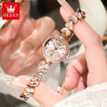 OLEVS 5679 Neue Damenuhr Elegante Modemarke Quarzuhr Wasserdichte leuchtende Uhren für Frauen Geschenke Armbandverschluss
