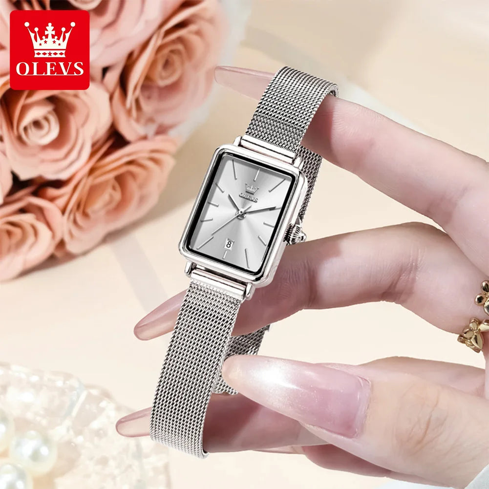 OLEVS 3692 Couple Watches Thin Case Simple Quartz Watch For Men Women Original Waterproof Calendar Fashion Business Hand Clock