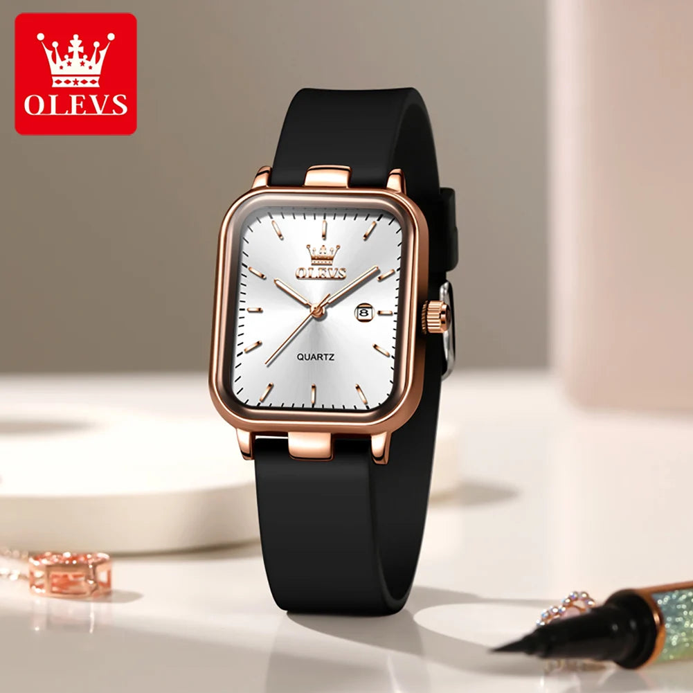 OLEVS 7089 Damenuhr Top Marke Kalender Quarz Damen Armbanduhr Wasserdicht Leuchtend Einfach Mode Elegant Damen Handuhr