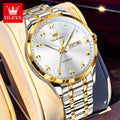 OLEVS 7078 Herren Automatikuhr Top-Marke Doppelte Kalender Mechanische Uhr Für Männer Ziffernblatt Business Armbanduhr Stahlarmband