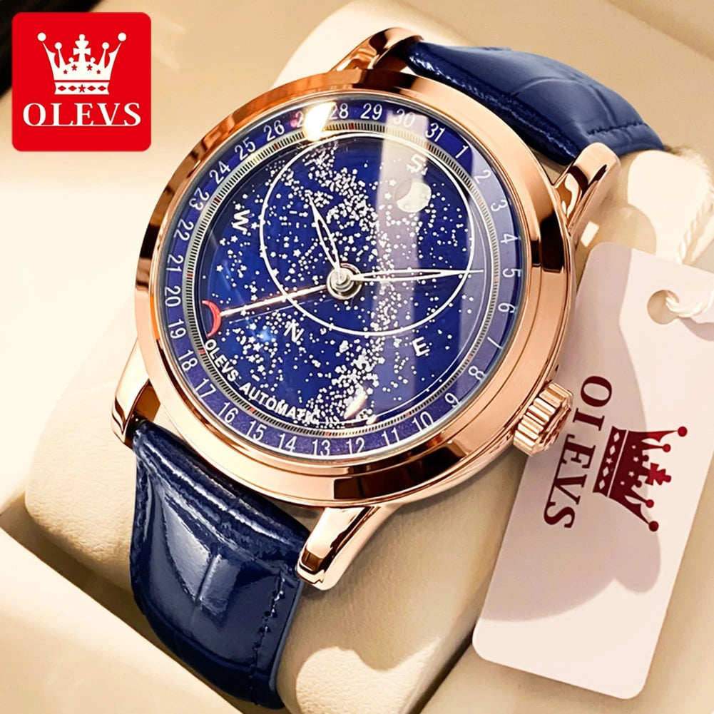 OLEVS 9923 Herren Automatikuhr Luxus Fashion Mechanische Uhr Für Herren Top Marke Wasserdicht Original Herren Armbanduhr Leuchtend