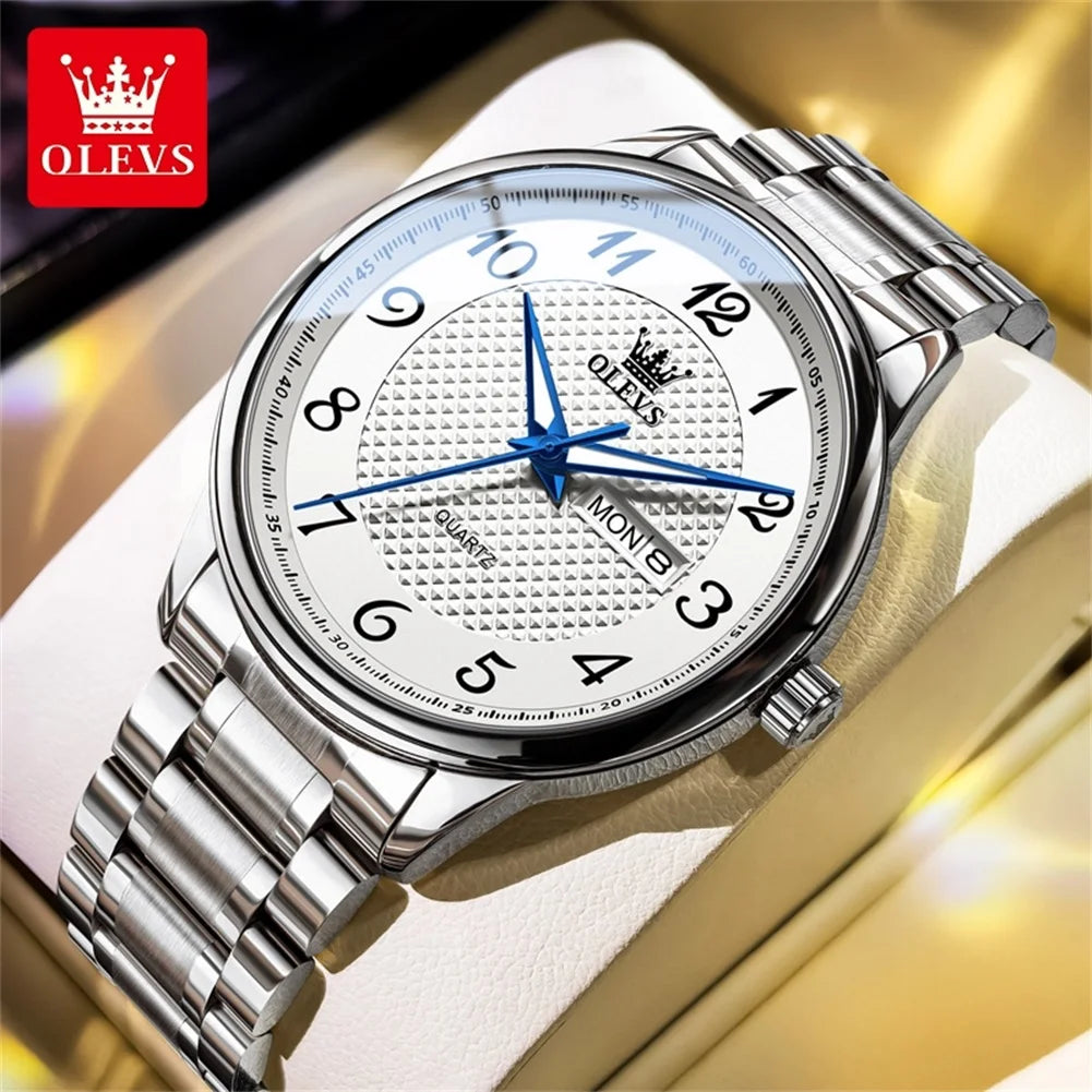 OLEVS 5667 Aufgerüstete Partneruhr Original Luxus Importiertes Uhrwerk Quarzuhren Für Damen und Herren Wasserdicht Leuchtend Reloj