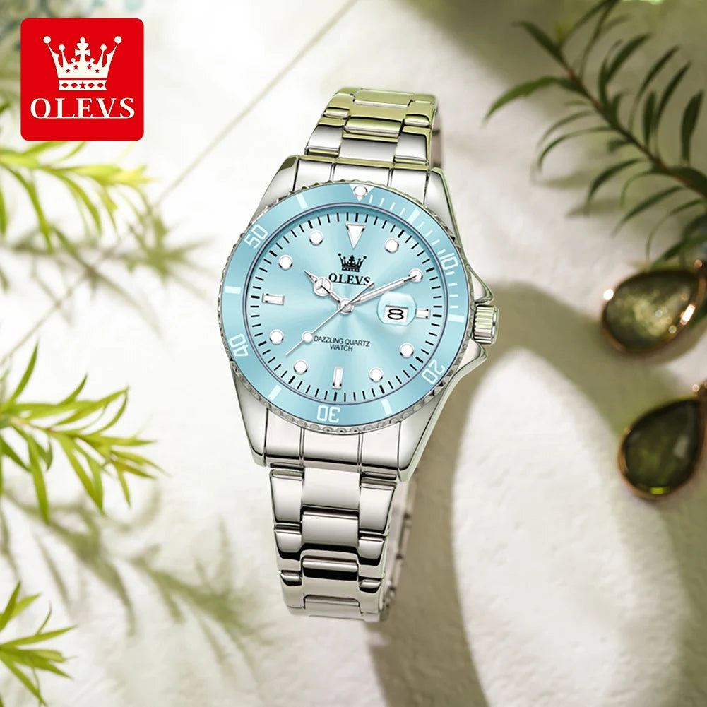 OLEVS 5885 Damenuhr Mode Chronograph Datum Wasserdicht Leuchtend Quarzuhr Damenuhr Original Luxus Damenuhr