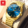 OLEVS 6730 Herrenuhr Luxus Tonneau Automatische Mechanische Herrenarmbanduhr Stahlarmband Doppeltes Kalendarium Wasserdichte Uhr Für Herren