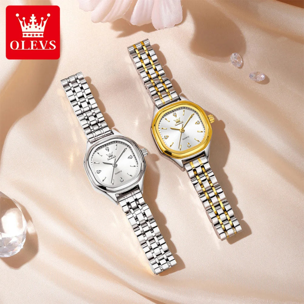 OLEVS 5888 Uhren für Damen, wunderschöne, elegante, modische quadratische Quarzuhr, wasserdicht, leuchtend, mit Datum, Damenuhren, Geschenke, Reloj