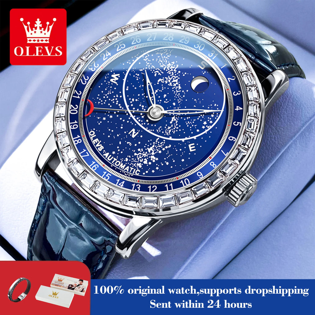 OLEVS 9923 Herren Automatikuhr Luxus Fashion Mechanische Uhr Für Herren Top Marke Wasserdicht Original Herren Armbanduhr Leuchtend