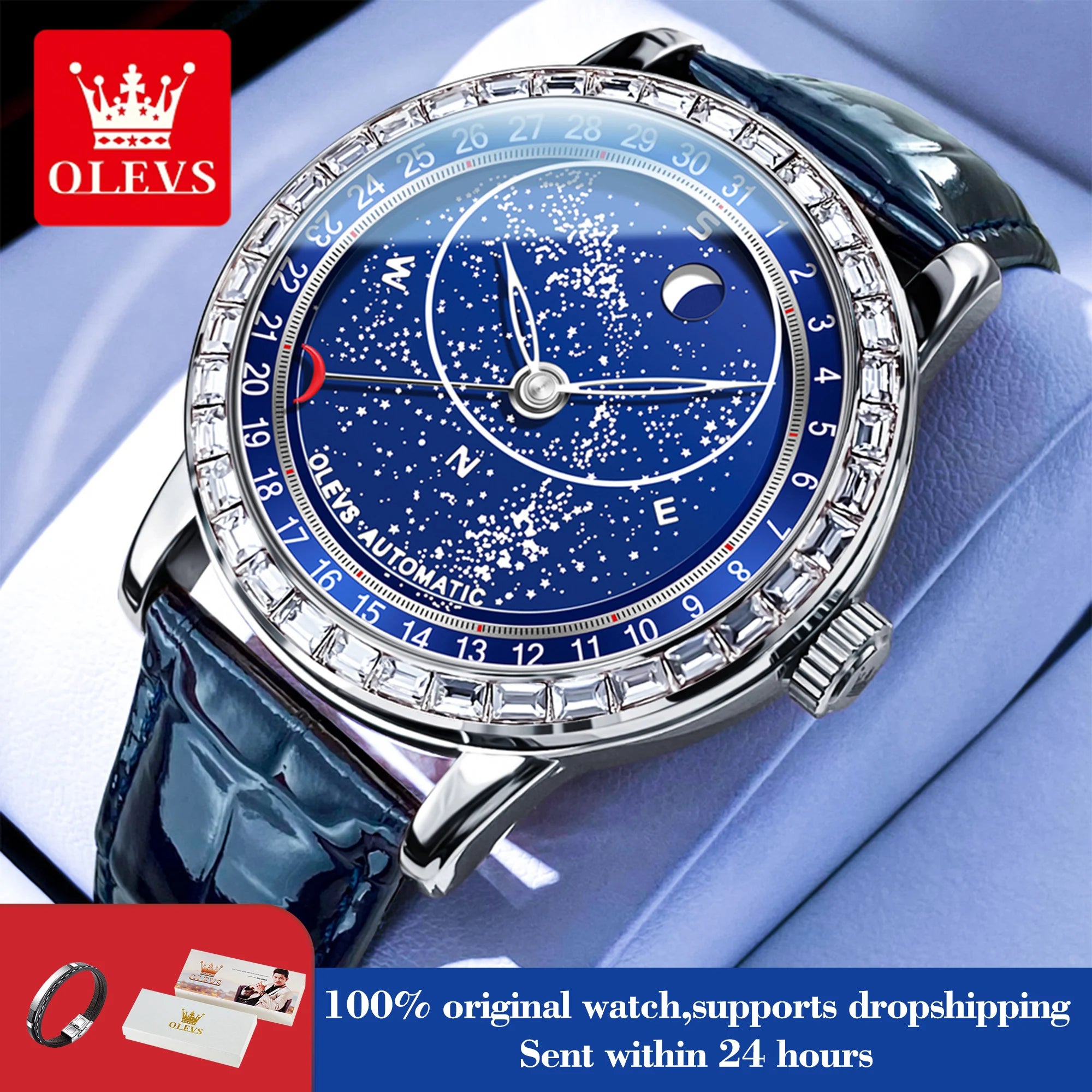 OLEVS 9923 Herren Automatikuhr Luxus Fashion Mechanische Uhr Für Herren Top Marke Wasserdicht Original Herren Armbanduhr Leuchtend