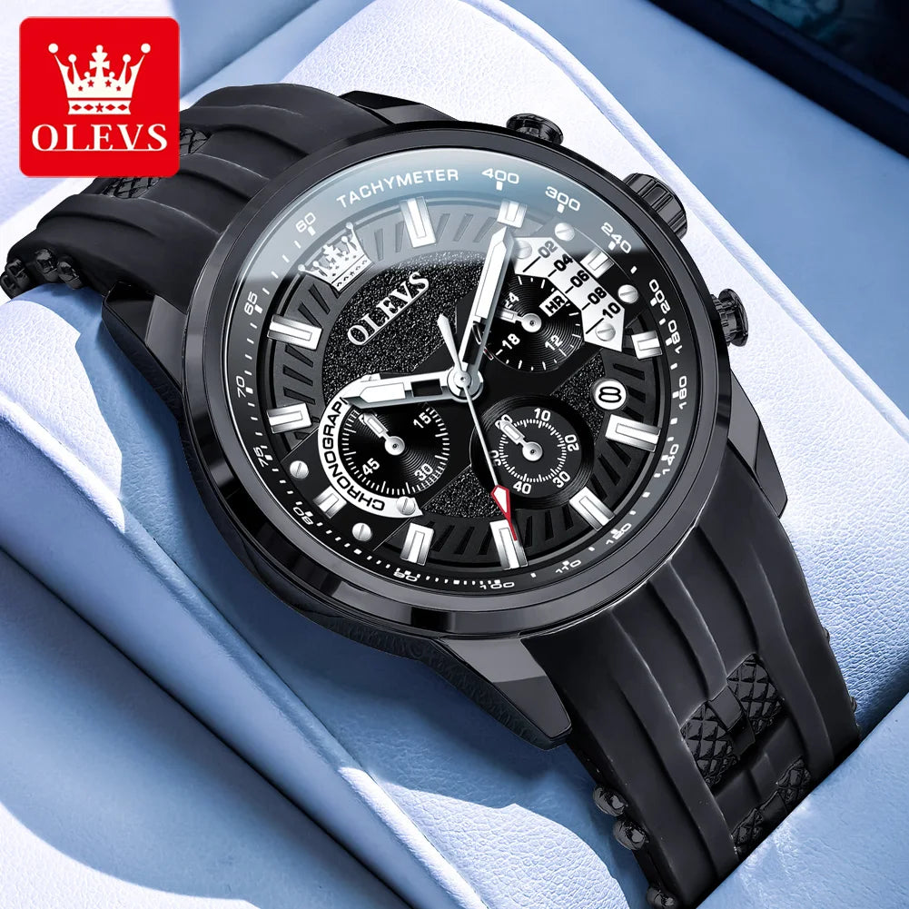 OLEVS 3690 Man Watch Waterproof Calendar Quartz Watch For Men High Hardness Mirror Luminous Original Fashion Male Hand Clock