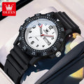 OLEVS Uhren Lässige Mode Sport Quarzuhren Für Herren Wasserdicht Leuchtendes Silikonarmband Studentenuhren 2705