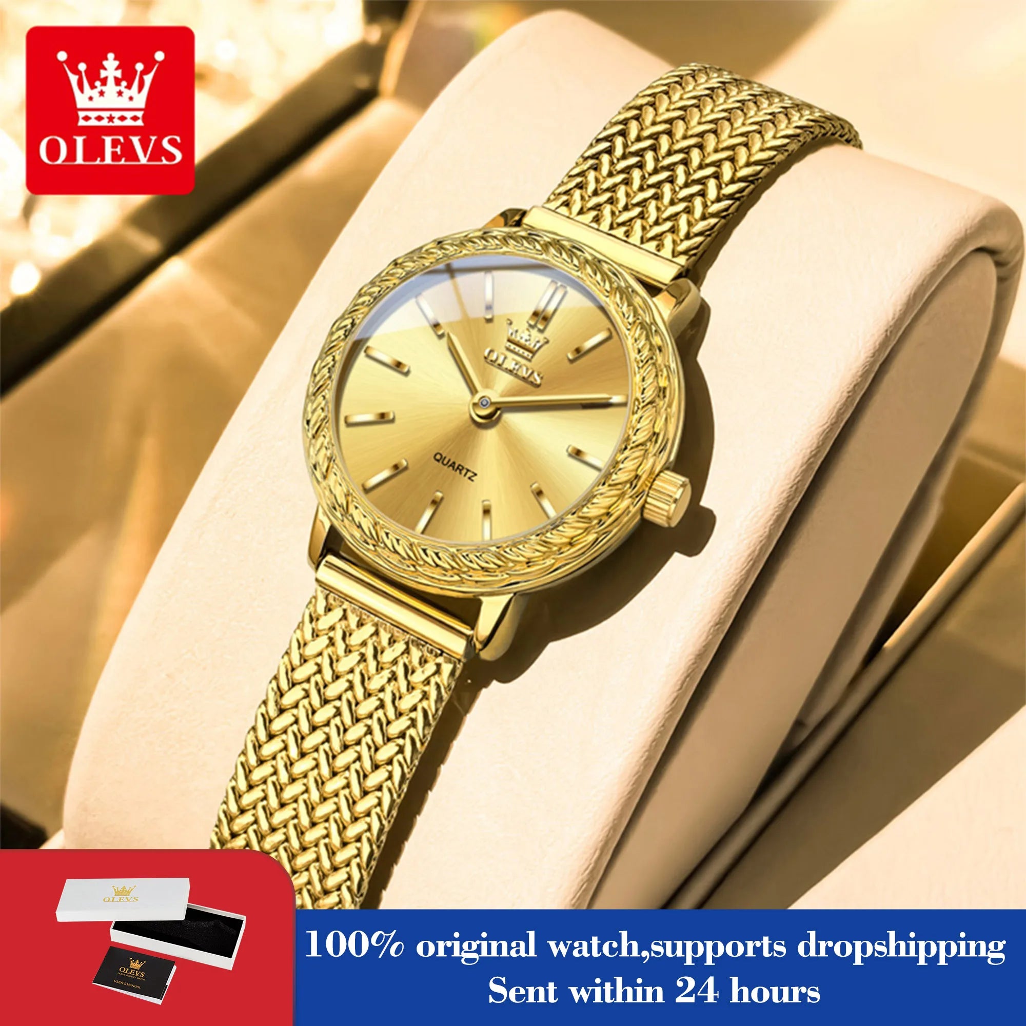 OLEVS 5643 Damen-Quarzuhr, hochhartes Spiegelglas, modische, wasserdichte Uhr für Frauen, Top-Marke, einfache Luxus-Damenuhr