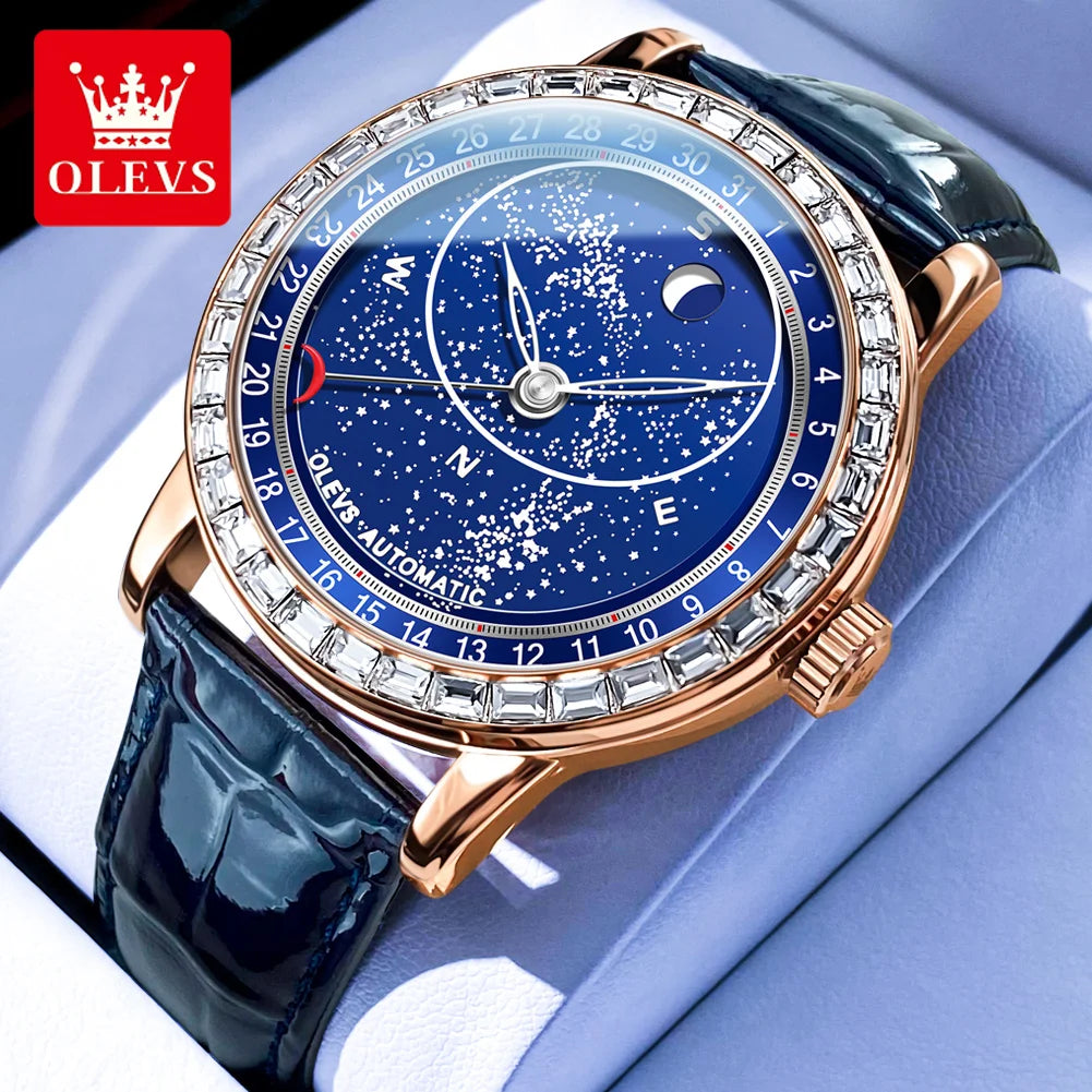 OLEVS 9923 Herren Automatikuhr Luxus Fashion Mechanische Uhr Für Herren Top Marke Wasserdicht Original Herren Armbanduhr Leuchtend