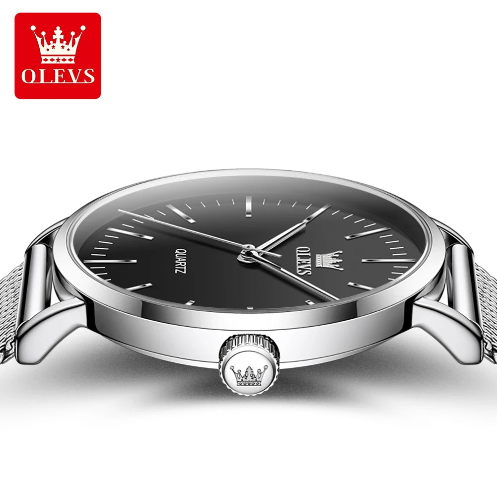 OLEVS Herrenuhren Original Quarz Armbanduhren Wasserdicht Leuchtende Uhren für Herren Geschenkbox Schlankes Zifferblatt Reloj 7125 Neu