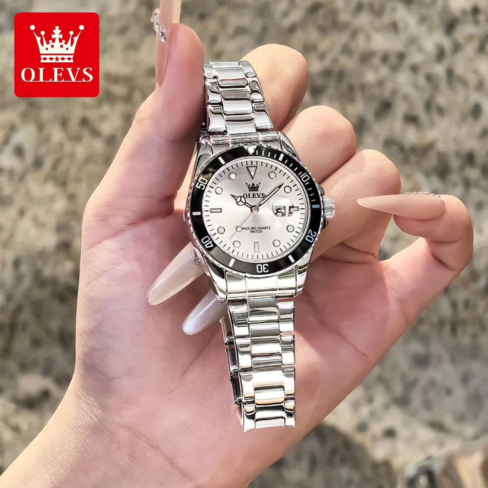 OLEVS 5885 Damenuhr Mode Chronograph Datum Wasserdicht Leuchtend Quarzuhr Damenuhr Original Luxus Damenuhr