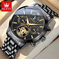 OLEVS 6746 Herrenuhr Business Fashion Skelett Automatische Mechanische Uhren für Männer Original Wasserdicht Leuchtende Herrenuhr