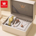 OLEVS 6630 Damenuhr Luxus Elegant Diamant Mechanische Damenuhren Wasserdicht Römische Skala Top-Marke Damen Handuhr