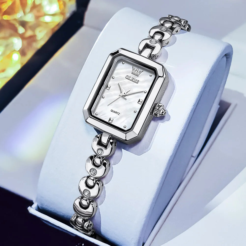 OLEVS 3665 Watch Woman Luxury Simple Quartz Watch For Women Top Brand Original Waterproof Elegant Ladies Hand Clock Steel Strap