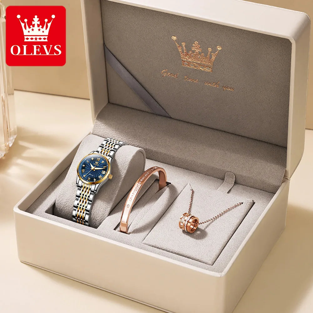OLEVS 6630 Damenuhr Luxus Elegant Diamant Mechanische Damenuhren Wasserdicht Römische Skala Top-Marke Damen Handuhr