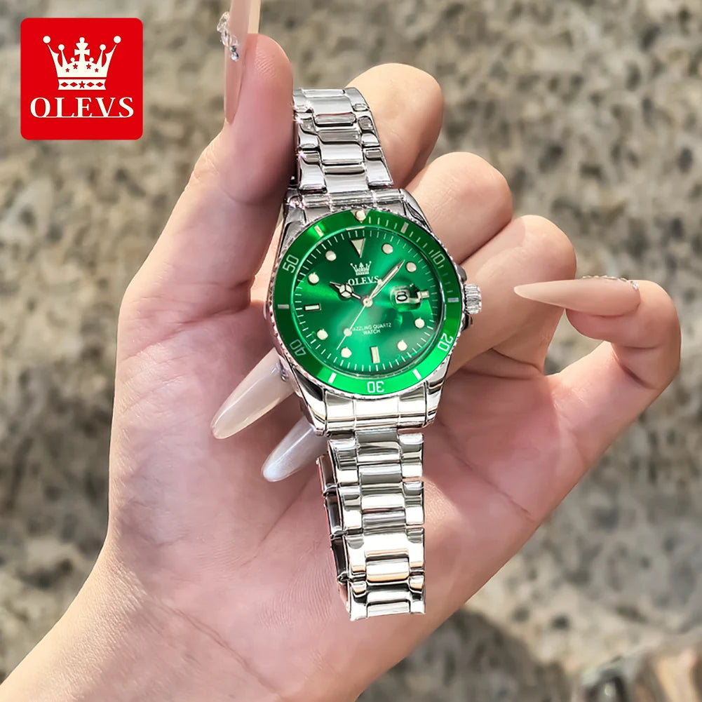 OLEVS 5885 Damenuhr Mode Chronograph Datum Wasserdicht Leuchtend Quarzuhr Damenuhr Original Luxus Damenuhr