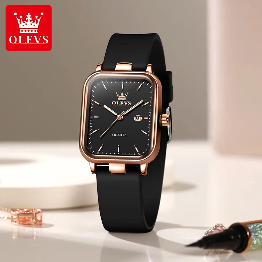 OLEVS 7089 Damenuhr Top Marke Kalender Quarz Damen Armbanduhr Wasserdicht Leuchtend Einfach Mode Elegant Damen Handuhr