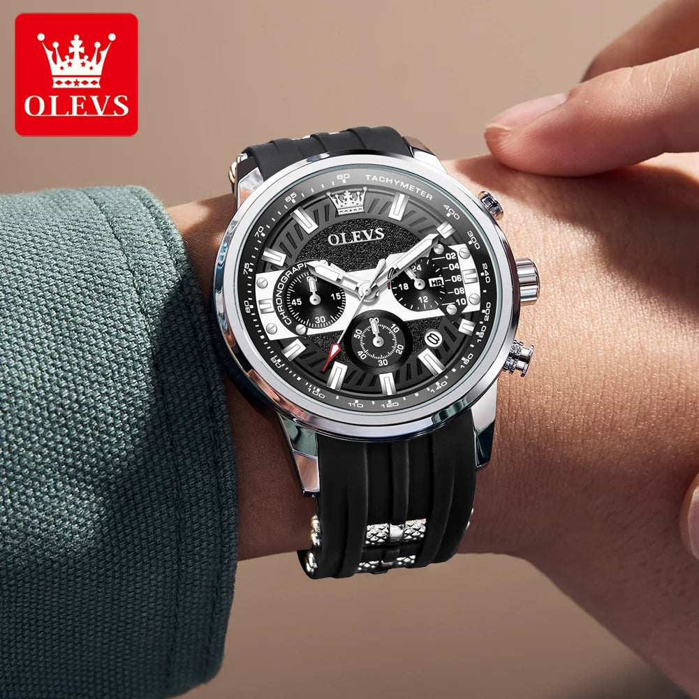 OLEVS 3690 Man Watch Waterproof Calendar Quartz Watch For Men High Hardness Mirror Luminous Original Fashion Male Hand Clock