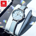 OLEVS 5656 Damenuhren, schöne, elegante Mode-Quarzuhr, wasserdicht, leuchtendes Datum, Damenuhr, Reloj Mujer