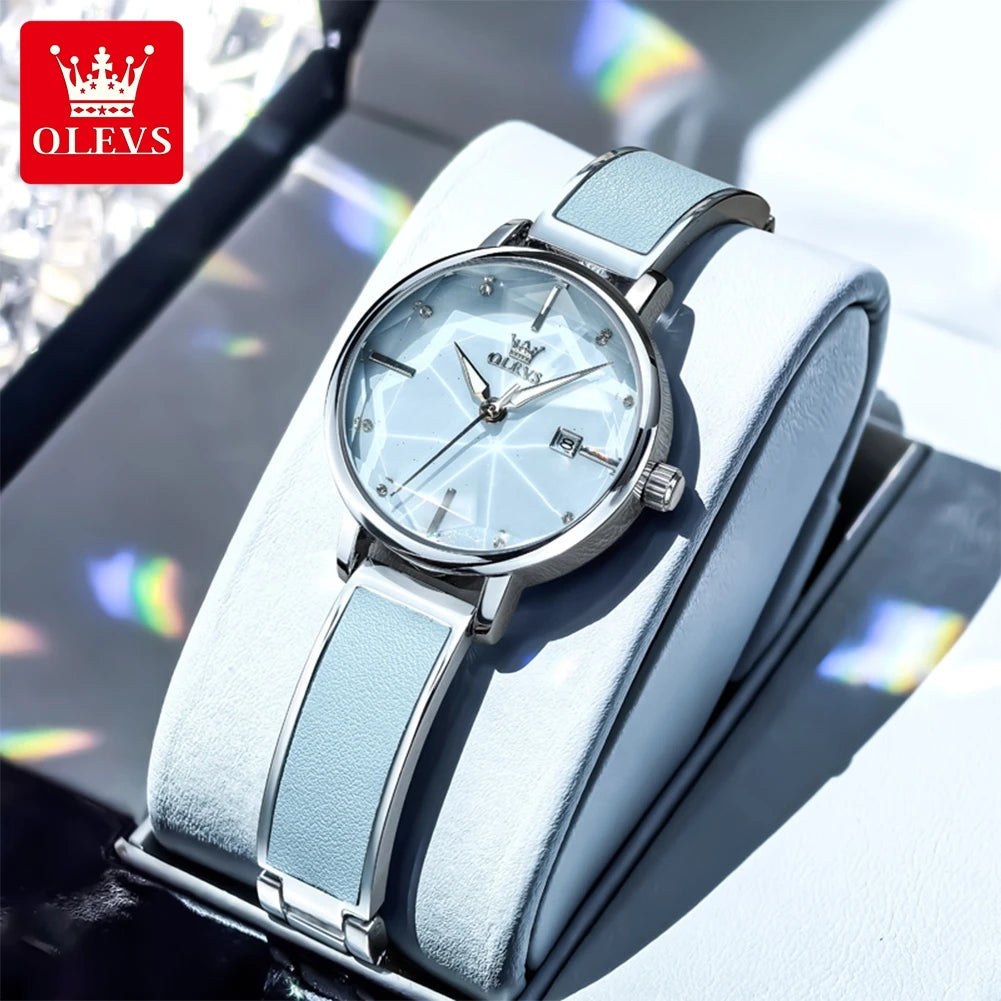 OLEVS 5656 Damenuhren, schöne, elegante Mode-Quarzuhr, wasserdicht, leuchtendes Datum, Damenuhr, Reloj Mujer