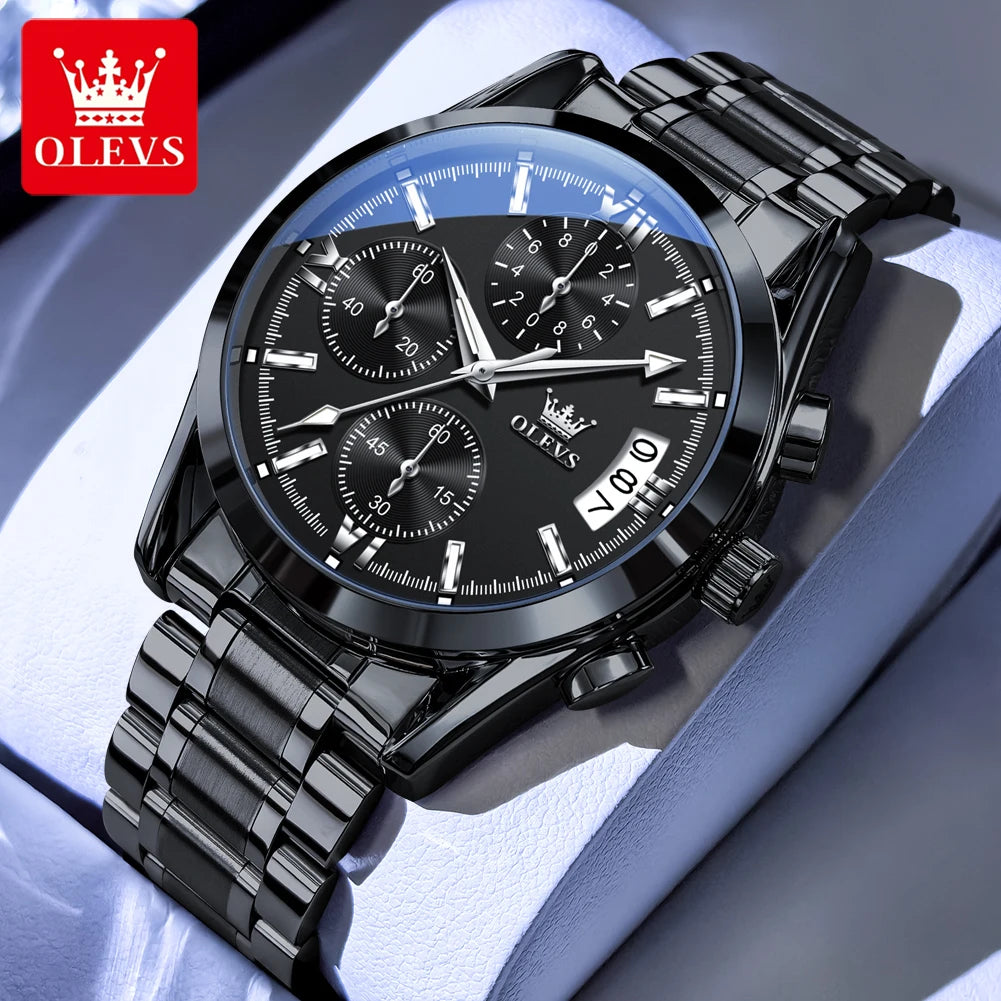 OLEVS 2987 Herrenuhr Mode Original Marken Quarzuhren für Herren Wasserdichter Kalender Männliche Armbanduhr Reloj