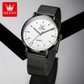 OLEVS Herrenuhren Original Quarz Armbanduhren Wasserdicht Leuchtende Uhren für Herren Geschenkbox Schlankes Zifferblatt Reloj 7125 Neu