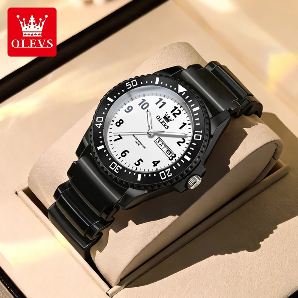 OLEVS Unisex Quarz-Armbanduhr für Schüler, wasserdicht, Datumsanzeige, Wochentag, Silikonarmband, für Jugendliche, Jungen, Mädchen, Schuluhr 2703
