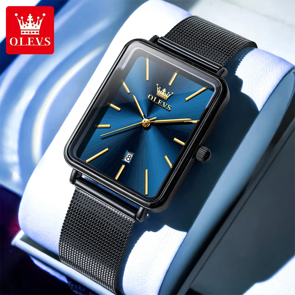 OLEVS 3692 Herrenuhr Dünnes Gehäuse Mode Schlichte Quarzuhr für Herren Top Marke Original Wasserdicht Kalender Herrenkleid Handuhr
