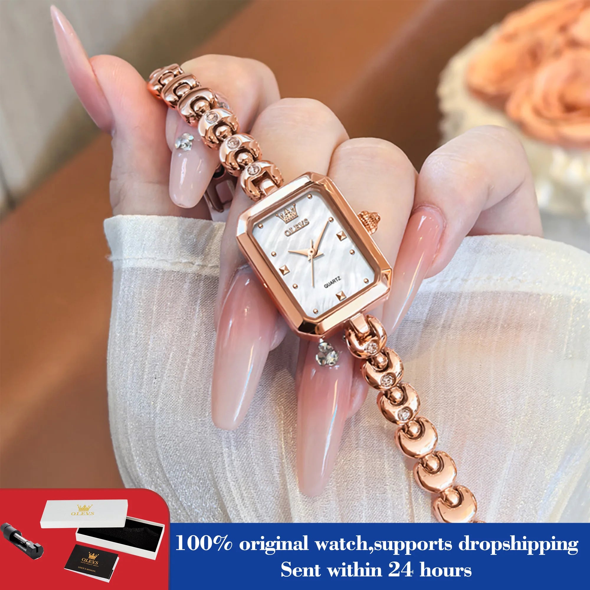 OLEVS 3665 Watch Woman Luxury Simple Quartz Watch For Women Top Brand Original Waterproof Elegant Ladies Hand Clock Steel Strap